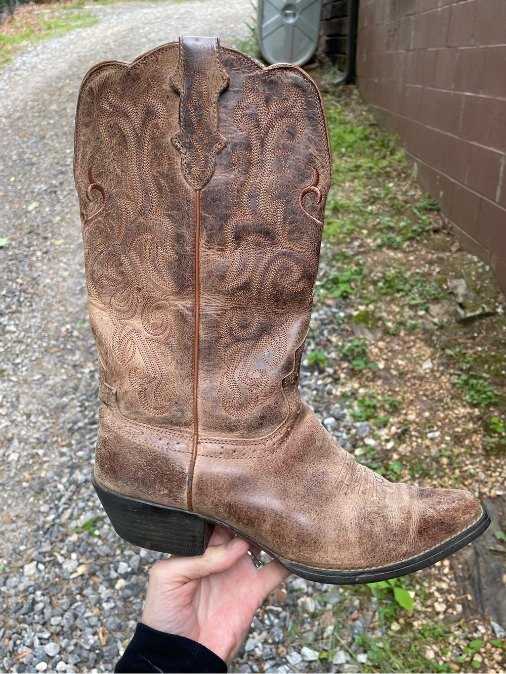 Justin Tan Leather Cowboy Western Boots 8.5 B Women’s